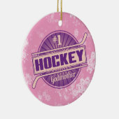 Hockey Weihnachtsschmuck, Hockey Godmutter Keramik Ornament (Rechts)