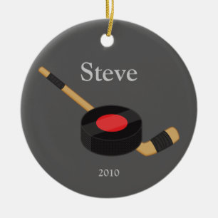 Hockey-Weihnachtsverzierung Keramikornament