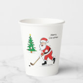 Hockey WeihnachtsWeihnachtsWeihnachtsfeier Pappbecher (Rückseite)