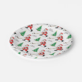 Hockey WeihnachtsWeihnachtsWeihnachtsfeier Pappteller (Schrägansicht)