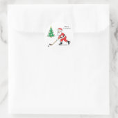 Hockey WeihnachtsWeihnachtsWeihnachtsfeier Runder Aufkleber (Tasche)