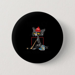 Hockey, weil Mord ist falsch lustige Niedliche Kat Button