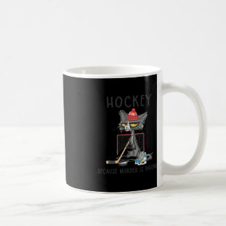 Hockey, weil Mord ist falsch Spaß Niedlichen Cat H Kaffeetasse