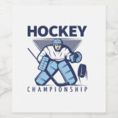 Hockey Weinetikett (Einzelnes Label)
