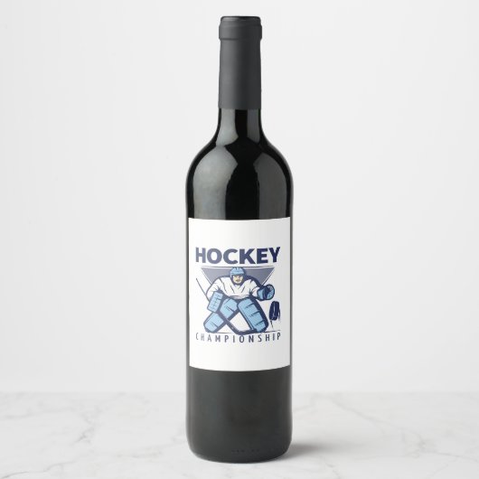 Hockey Weinetikett (Vorderseite)