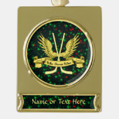 Hockey Who Scores gewinnt Custom Holiday Ornament (Vorderseite)