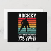 Hockey wie Fußball nur härter und besser Postkarte (Vorne/Hinten)
