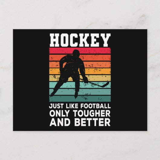 Hockey wie Fußball nur härter und besser Postkarte (Vorderseite)