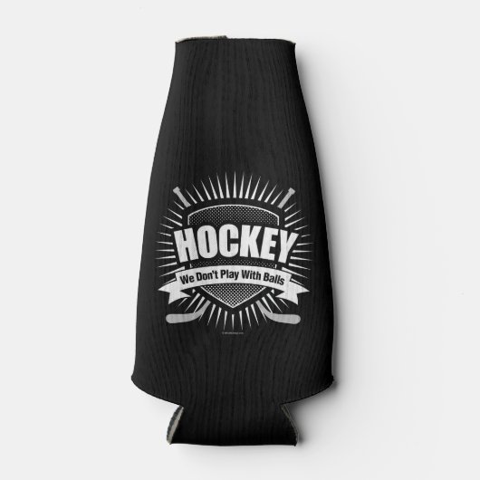 Hockey: Wir spielen nicht mit Balls Flaschenkühler (Vorderseite)