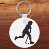 Hockey Woman Schlüsselanhänger (Vorderseite)