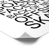 Hockey Words Typografy Poster (Ecke)