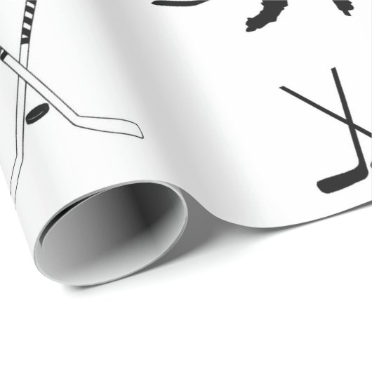 Hockey-Wrapper Geschenkpapier (Rolleneckpunkt)