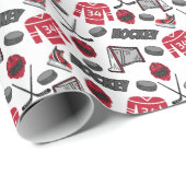 Hockey Wrapping Paper Geschenkpapier (Rolleneckpunkt)