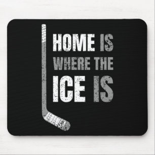 Hockey - Zu Hause ist dort, wo das Eis ist - Retro Mousepad