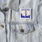 Hockey-Zug mit Haltung Button (Beispiel)