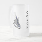 HOCKEY-ZUG-TASSE MATTGLAS BIERGLAS (Vorderseite Links)