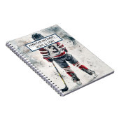 Hockey zurück zum Schulsport Spiral Foto Notebook Notizblock (Rechte Seite)