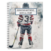 Hockey zurück zum Schulsport Spiral Foto Notebook Notizblock (Vorderseite)