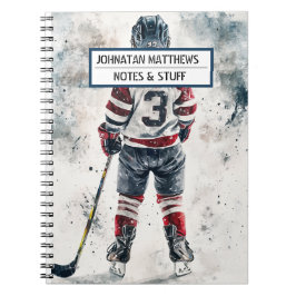 Hockey zurück zum Schulsport Spiral Foto Notebook Notizblock