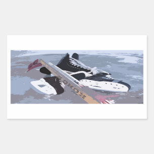 Hockeyaufkleber Rechteckiger Aufkleber