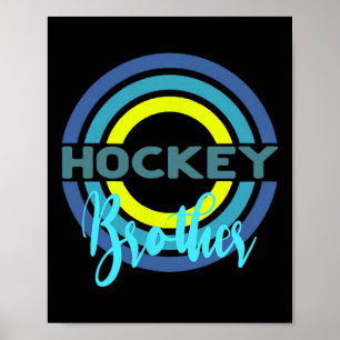 Hockeybruder mit modernen Hockeykreisen  Poster