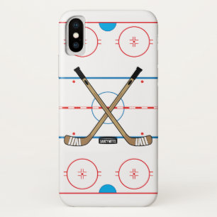Hockeyfeld Eishockeyschläger Eishockeyspieler Case-Mate iPhone Hülle
