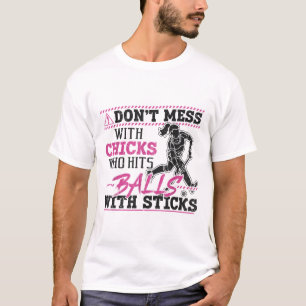 Hockeyfeld Erwachsenen Humor Mischt euch nicht mit T-Shirt