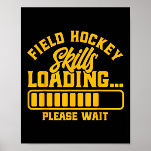 Hockeyfeld Hockey-Fähigkeiten Laden Poster