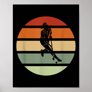 Hockeyfeld Hockeyspieler Hallenhockey Poster