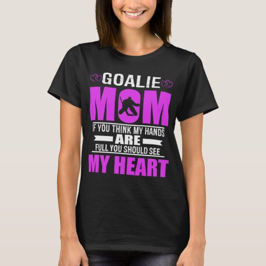 Hockeygoalie-Mama-bestes Mutter-Geschenk T-Shirt (Vorderseite)