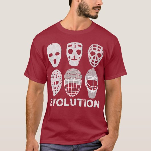 Hockeygoalie-Masken-Evolution T-Shirt (Vorderseite)