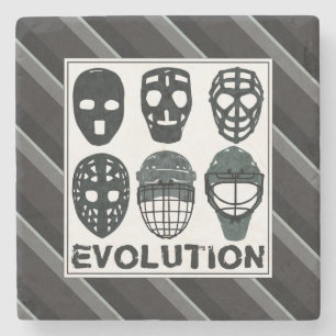 Hockeygoalie-Masken-Evolutions-Stein-Untersetzer Steinuntersetzer