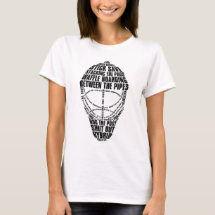 Hockeygoalie-Masken-T - Shirt, mit Namen u. Zahl T-Shirt