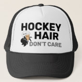 Hockeyhaar Passen Black Hair Trucker Hut nicht Truckerkappe (Vorderseite)