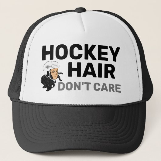 Hockeyhaar Passen Black Hair Trucker Hut nicht Truckerkappe (Vorderseite)