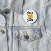 Hockeyhuhn mit Stock _3 Button (Beispiel)