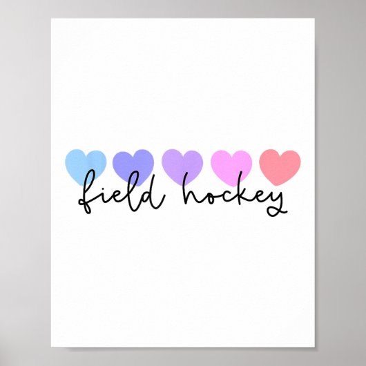 Hockeyliebhaber-Herz Frauen oder Mädchen Poster (Vorne)