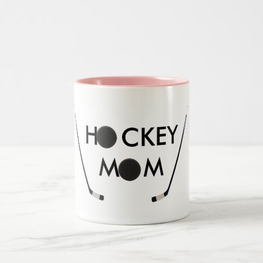 Hockeymamma-Tasse Zweifarbige Tasse (Mittel)