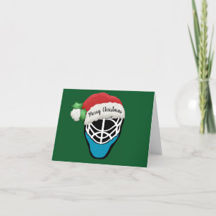 Hockeymaskendesign gefaltete Grußkarte Karte