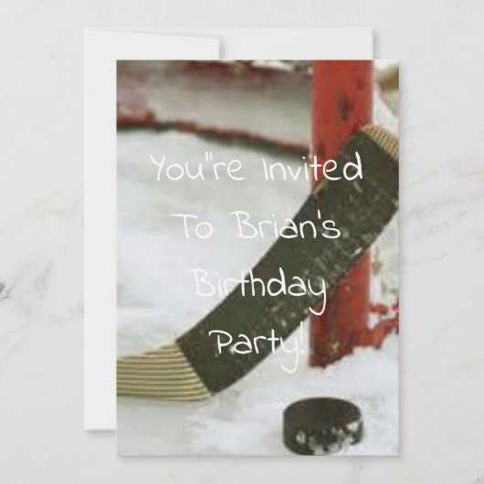 Hockeynetz Einladung (Vorderseite)