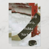 Hockeynetz Einladung (Vorne/Hinten)