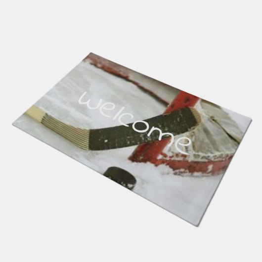 Hockeynetz Fußmatte (Schrägansicht)