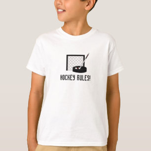 Hockeynetz, Schläger und Puck T-Shirt