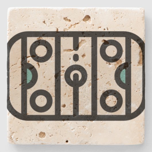 Hockeyplatz Steinuntersetzer (Vorderseite)