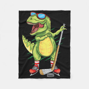 Hockeysaurus Dinosaur Eishockey Trex Kinder Jungen Fleecedecke