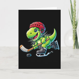 Hockeysaurus Dinosaur Eishockey Trex Kinder Jungen Karte