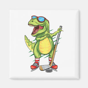 Hockeysaurus Dinosaur Eishockey Trex Kinder Jungen Magnet