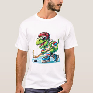 Hockeysaurus Dinosaur Eishockey Trex Kinder Jungen T-Shirt