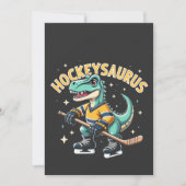 Hockeysaurus Eishockey Dinosaurier Liebhaber Einladung (Vorderseite)