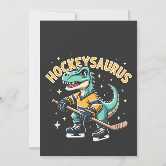 Hockeysaurus Eishockey Dinosaurier Liebhaber Einladung (Vorderseite)